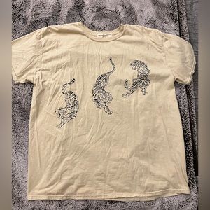 Project Social T & Urban Outfitters Tiger Print Oversized Shirt Dress Size S/M